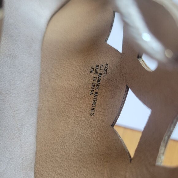 Joan Boyce Cutout Suede Lace-Up Heels With Rhinestones Size 10M - Picture 6 of 8